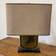 Pair of brass and gold-plated lamps by George Mathias, 1970