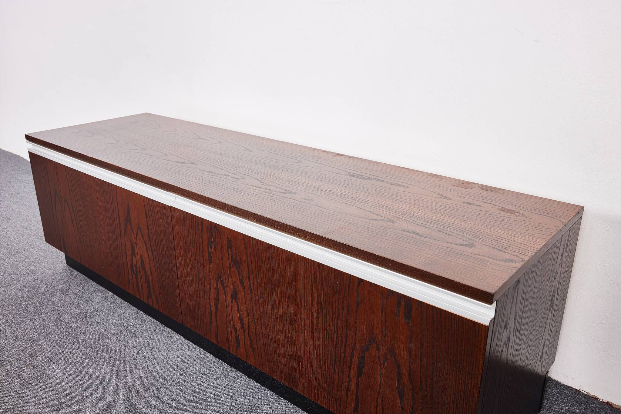 Mid Century Vintage, Oak veneered Media Sideboard by Torbjørn Afdal for Bruksbo, 1970s Norway
