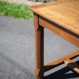 Wood farmhouse table, antique wood table, dining table, table with drawer, kitchen, countryside