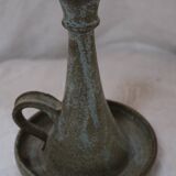 Bougeoir en grès bleuté