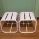 Set of 2 white stools