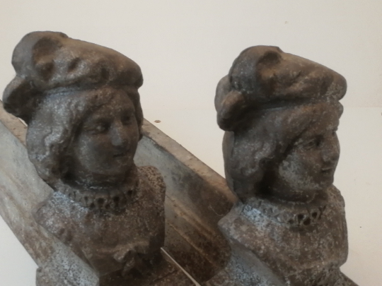 Pair of ancient cast iron channels