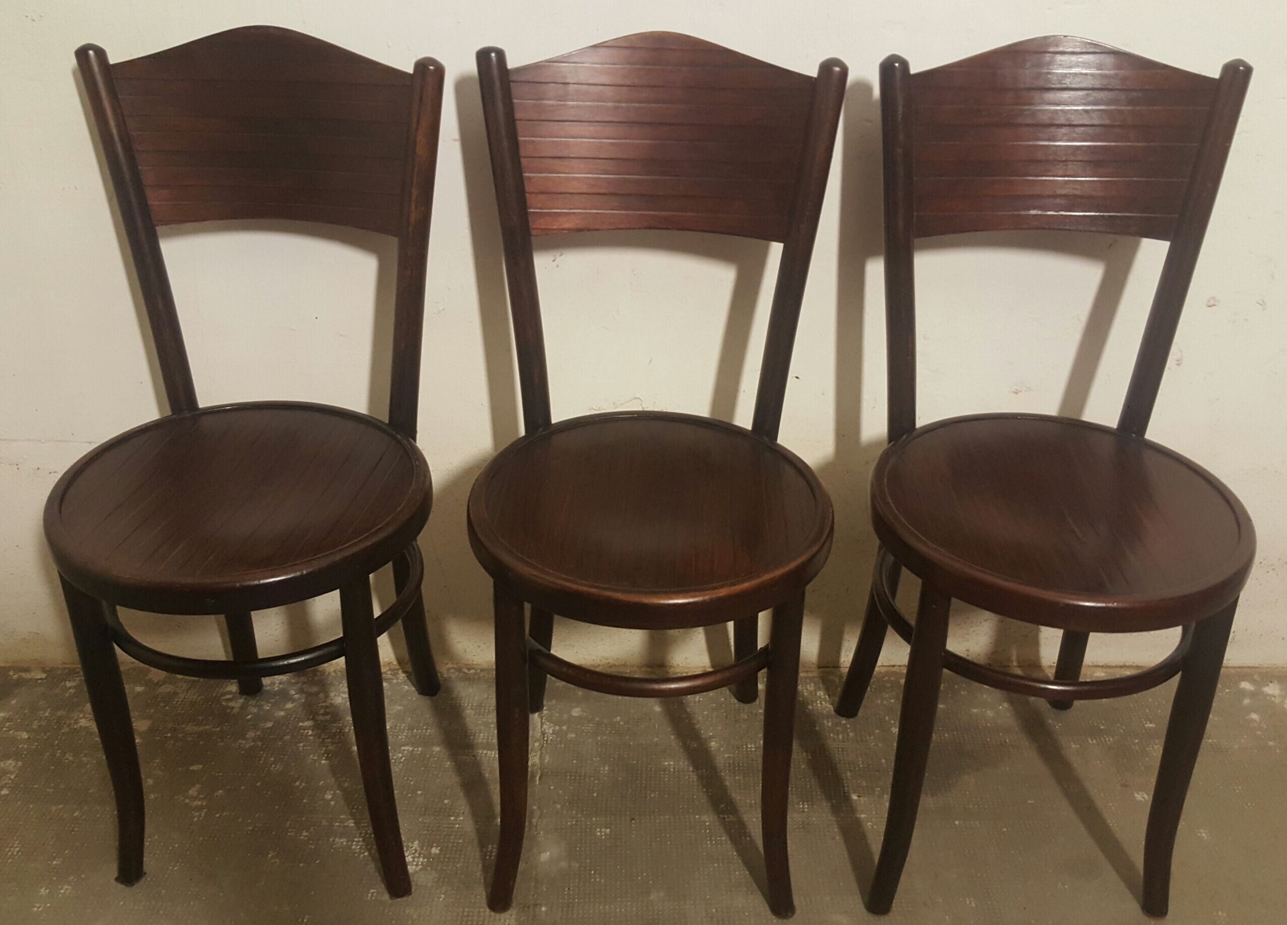 Set of 3 "fischel" bistro chairs