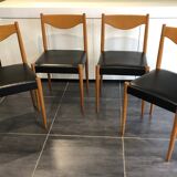 Set of 4 Baumann chairs, “Silva” model, Scandinavian design, 1970s