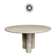 Large dining table Roche Bobois travertine Italian design 1970s