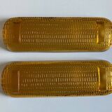Pair of American corn plates USA 1940 in molded glass Depression Glass