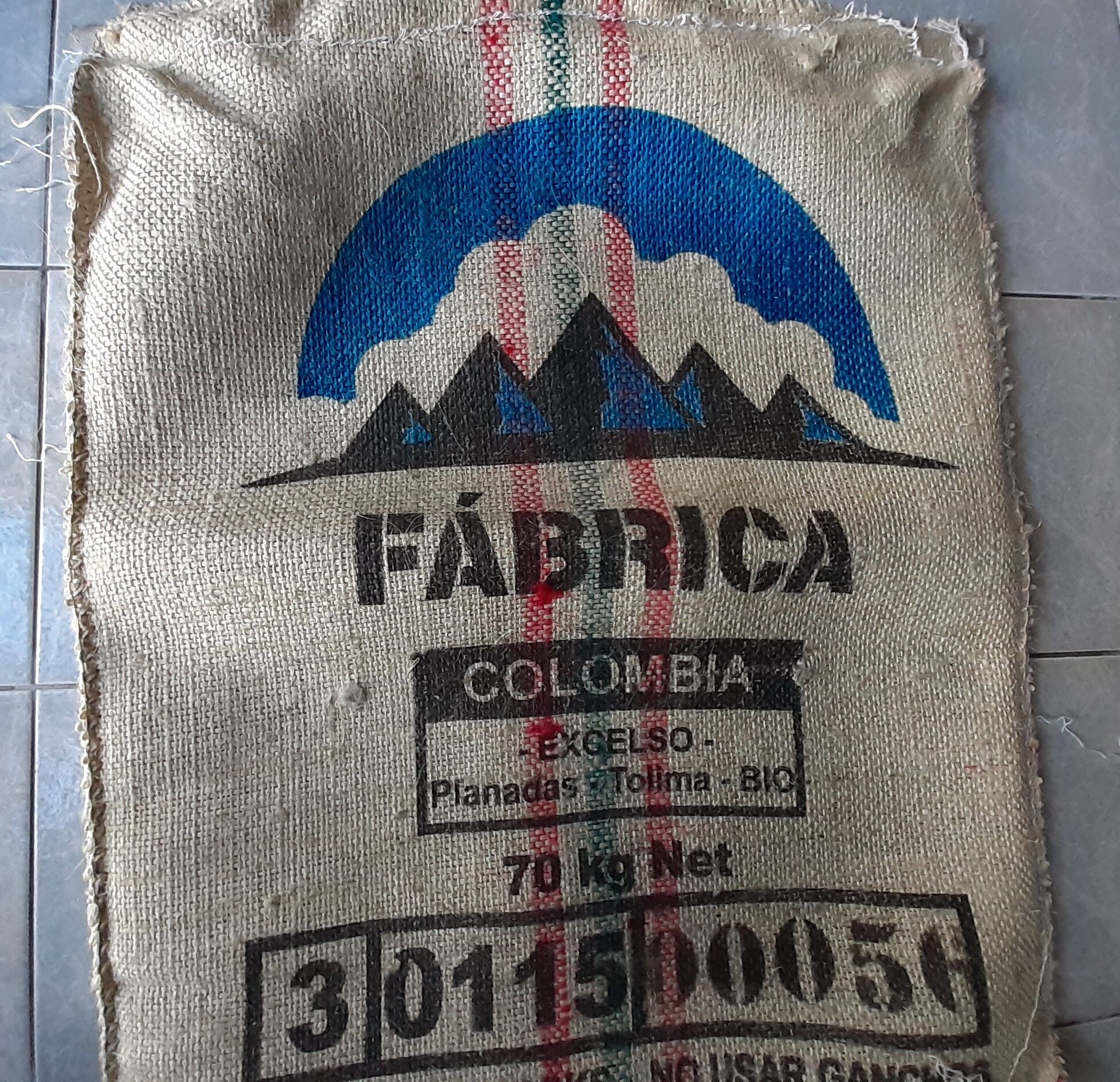 Coffee burlap bag colombia fabrica