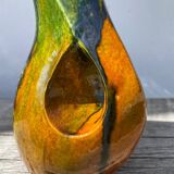 Vintage ceramic vase with drips