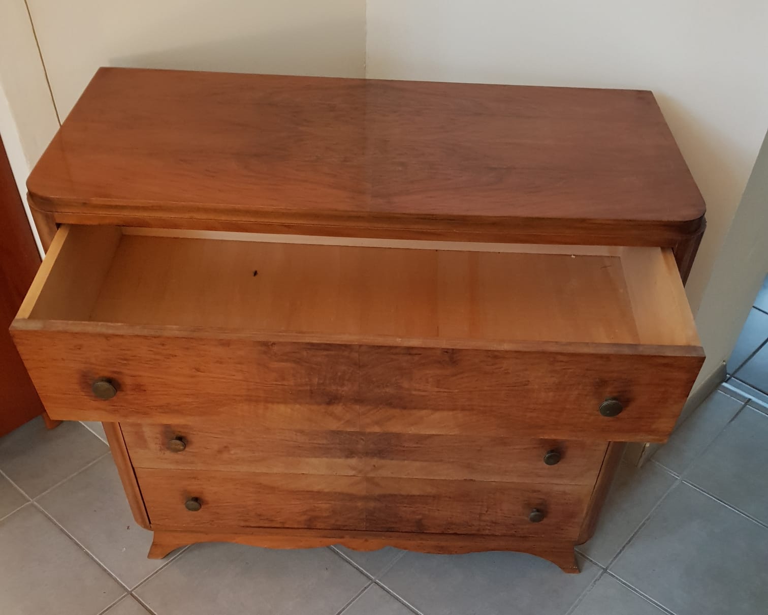 Walnut chest of drawers 1950