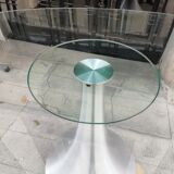 Design glass table. Kare. 1970/80