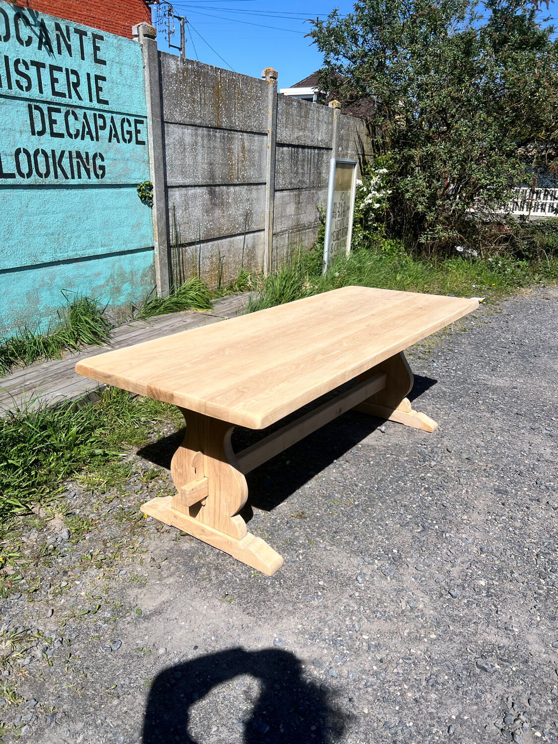 Solid oak farmhouse table