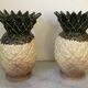 Paire de vases ananas en grès Rhoda