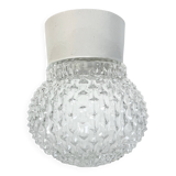 Vintage White Porcelain Ceiling Light, 1970s