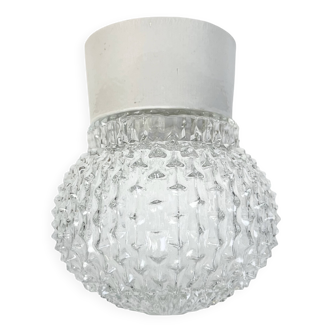 Vintage White Porcelain Ceiling Light, 1970s