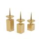 Set of 3 candlesticks in gilded brass. Contemporary work.