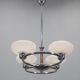 1950s Chrome and Glass Chandelier by Drukov, Czechoslovakia