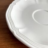 Set de 2 soucoupes Villeroy & Boch, série Manoir, porcelaine vitro blanche vintage