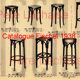 Bistro stool by Fischel 1930, wooden seat