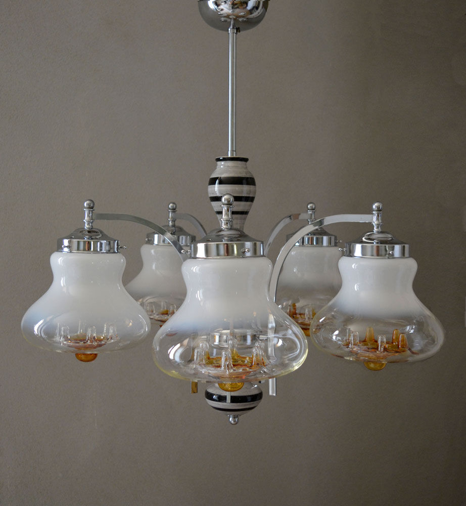 Original 1970's Vintage Mazzega Murano Chandelier