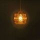 Vintage glass pendant light Vitrika, mid-century amber pendant.