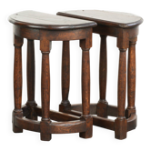 2 tables d'appoint anglaises antiques, fin du 19e siècle