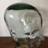 Vintage glass head jar
