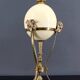 Neoclassical Lamp, Ostrich Egg & Bronze Animal Mount, c. 1900