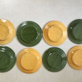 Assiettes à dessert en terre cuite émaillée