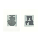 Ensemble de  2 monotypes signé Eawy