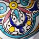 Large ancient jobana from Fes in polychrome faience, Morocco 20th century.