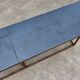 Weighty coffee table with solid iron frame and stone slate table tops, made on commission by architect Alex Vervoordt, Belgium 1990s