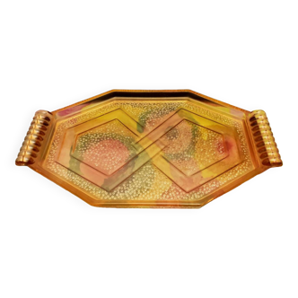 Pink art deco tray