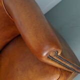 Vintage Dutch Cognac Colored Leather Club Chair