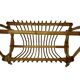 Vintage Rattan Magazine Basket Newspaper Rack 60s Rohe