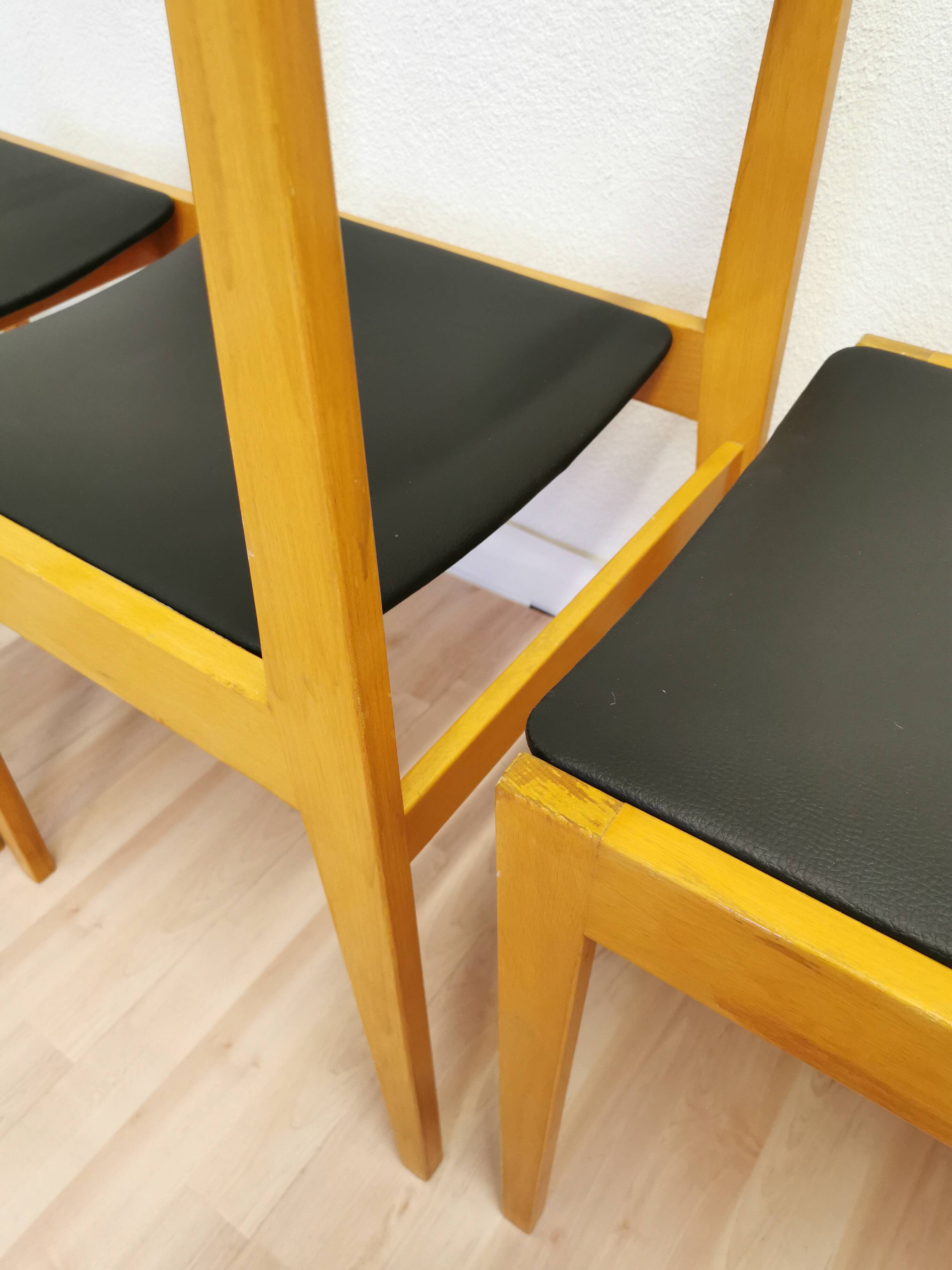 Chaises de salle à manger en bois scandinaves vintage - Branko Ursic STOL Kamnik, ensemble de 2