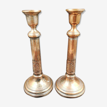 Couple of copper candlestick empire style