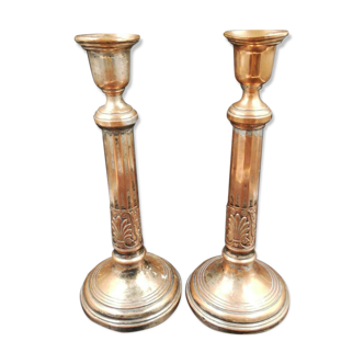 Couple of copper candlestick empire style