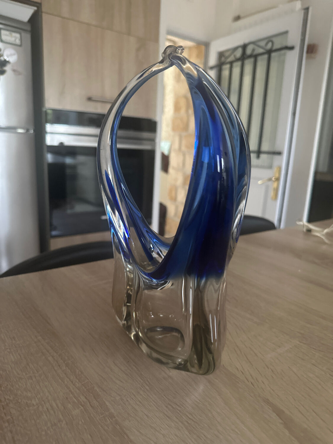 Bayel cobalt blue crystal vase