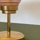 Art Deco bedside lamp in brass and etched glass