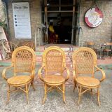 Rattan armchairs circa 1960
