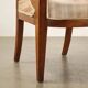 Paire de fauteuils Directoire anciens en merisier et tissu XVIII-XIX siècle