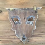 Small wall console in patinated wood