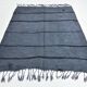 Tapis kilim vintage rayé bleu clair, 174x204 cm