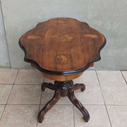 Table violon Napoléon III en ronce de noyer