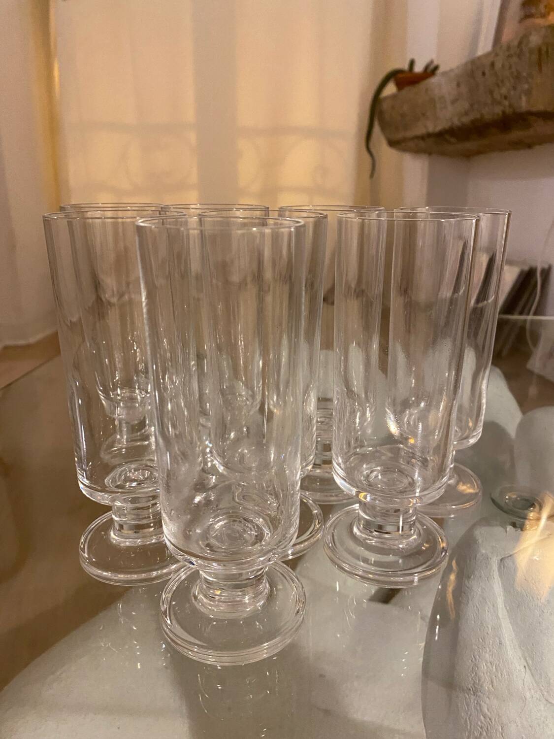 Tube champagne flutes x8