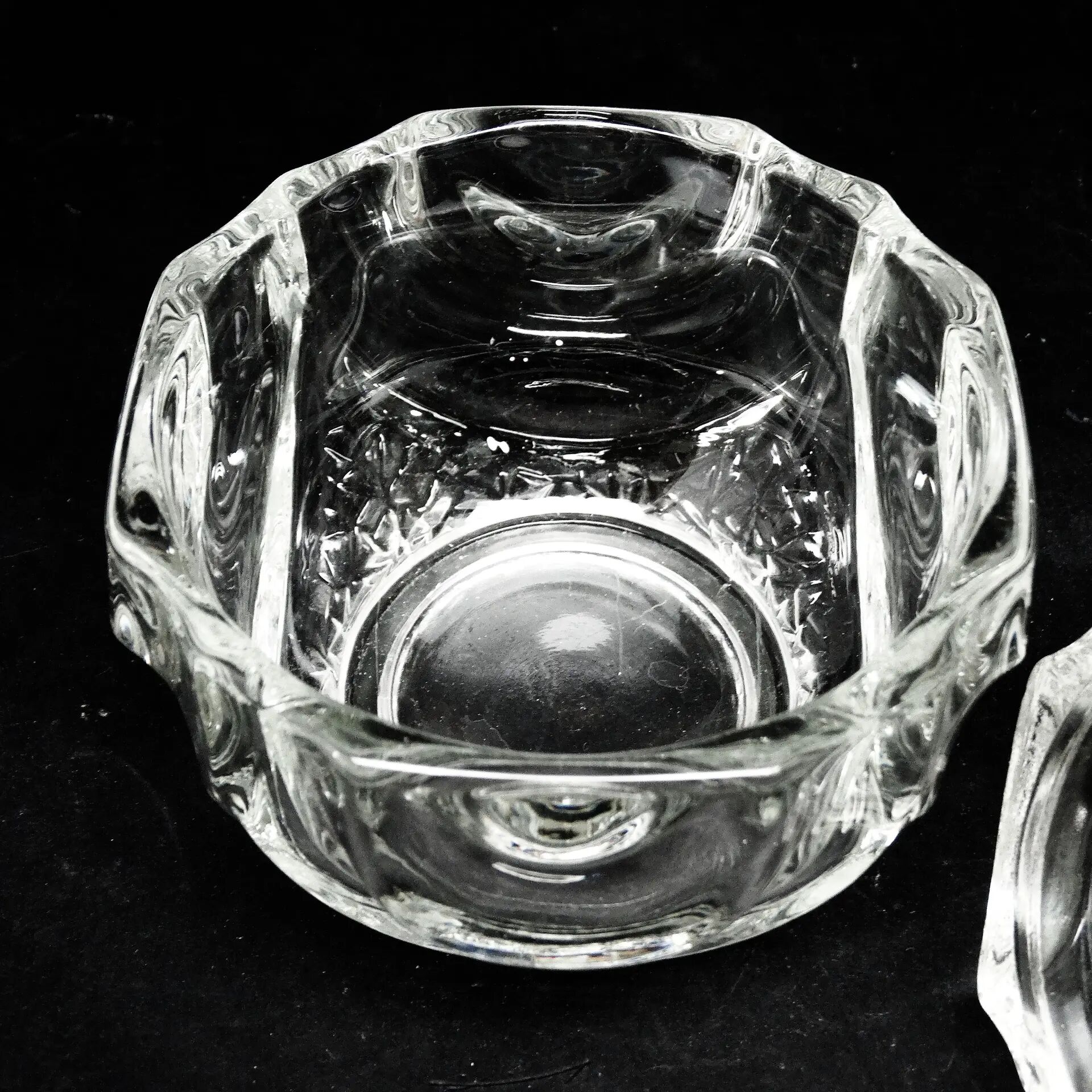 Sucrier, postmodernisme, verre pressé, Pologne, années 1960