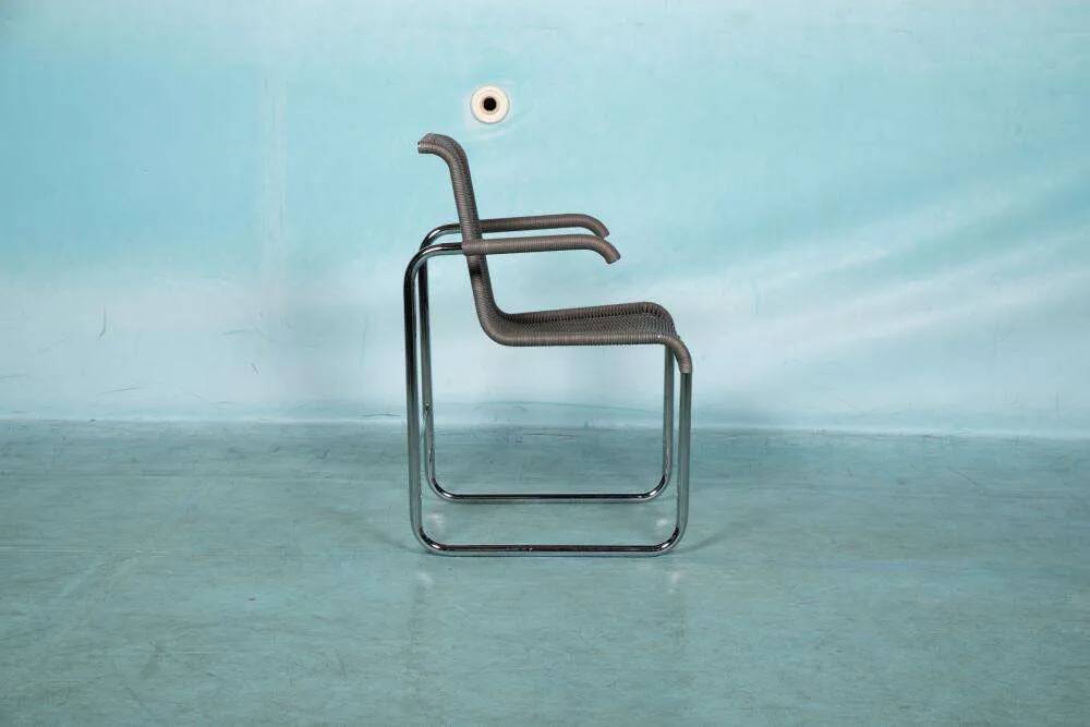 Vintage Tecta B20 armchair, minimalist tubular chair.