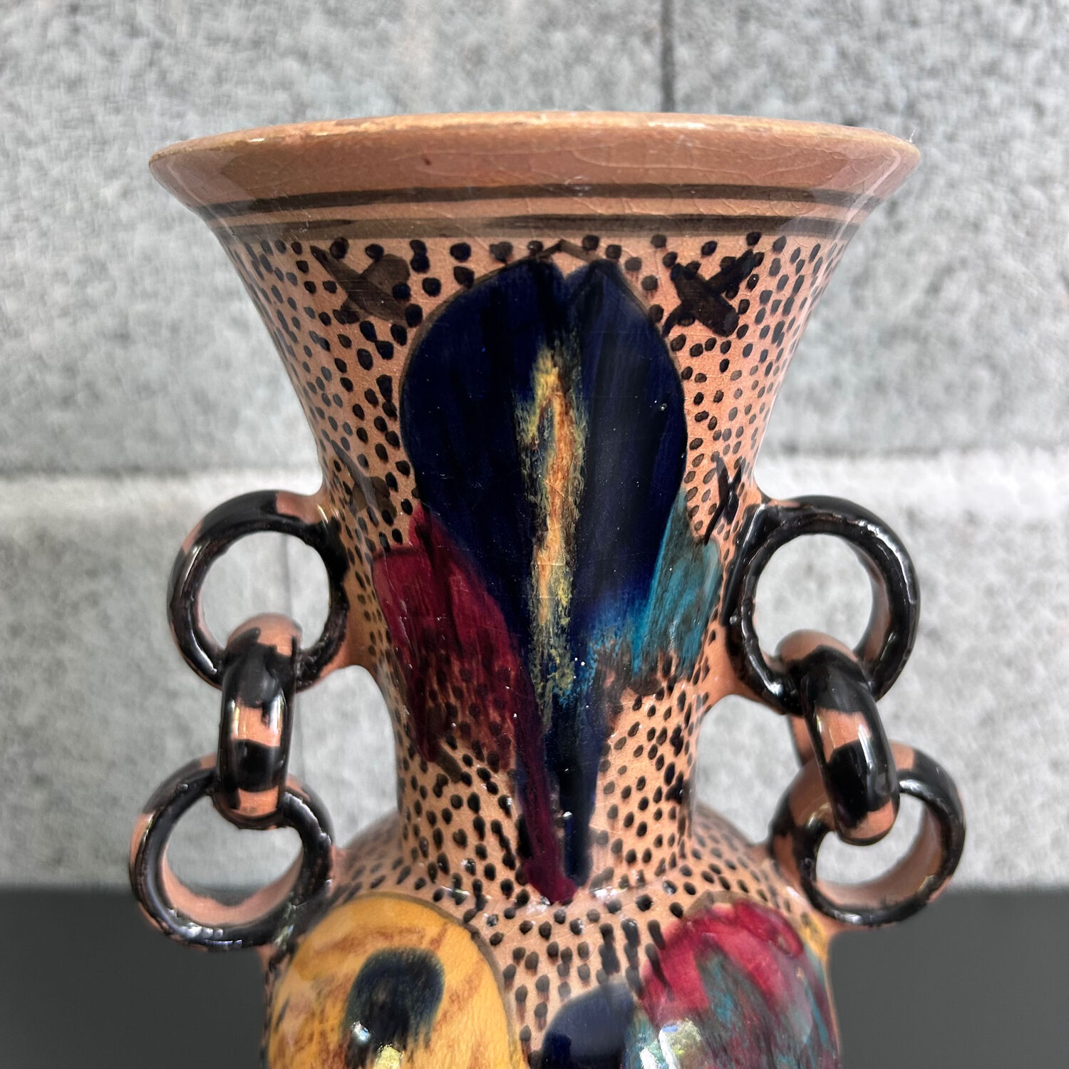 Vase baroque coloré