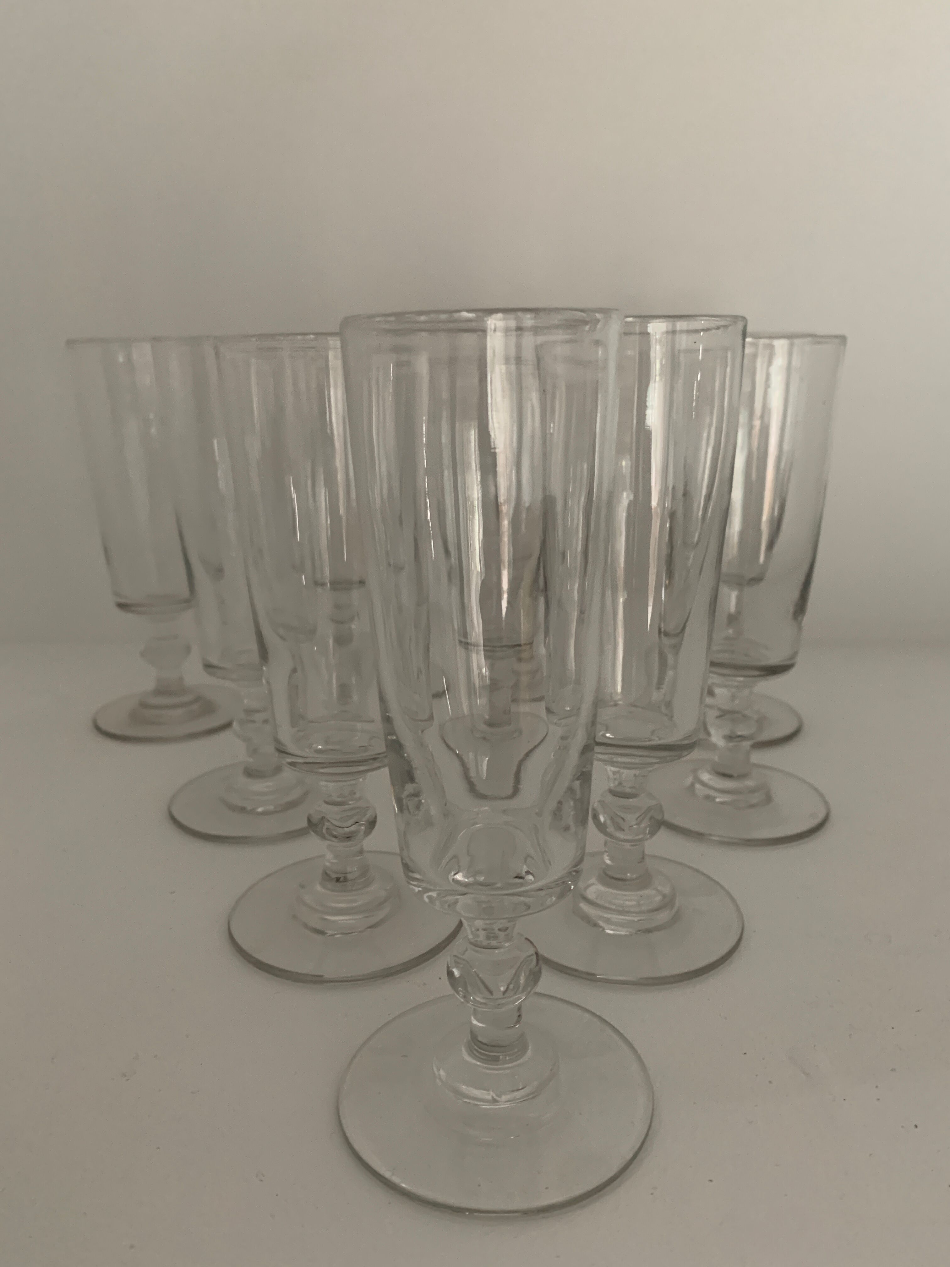 10 glass champagne flutes