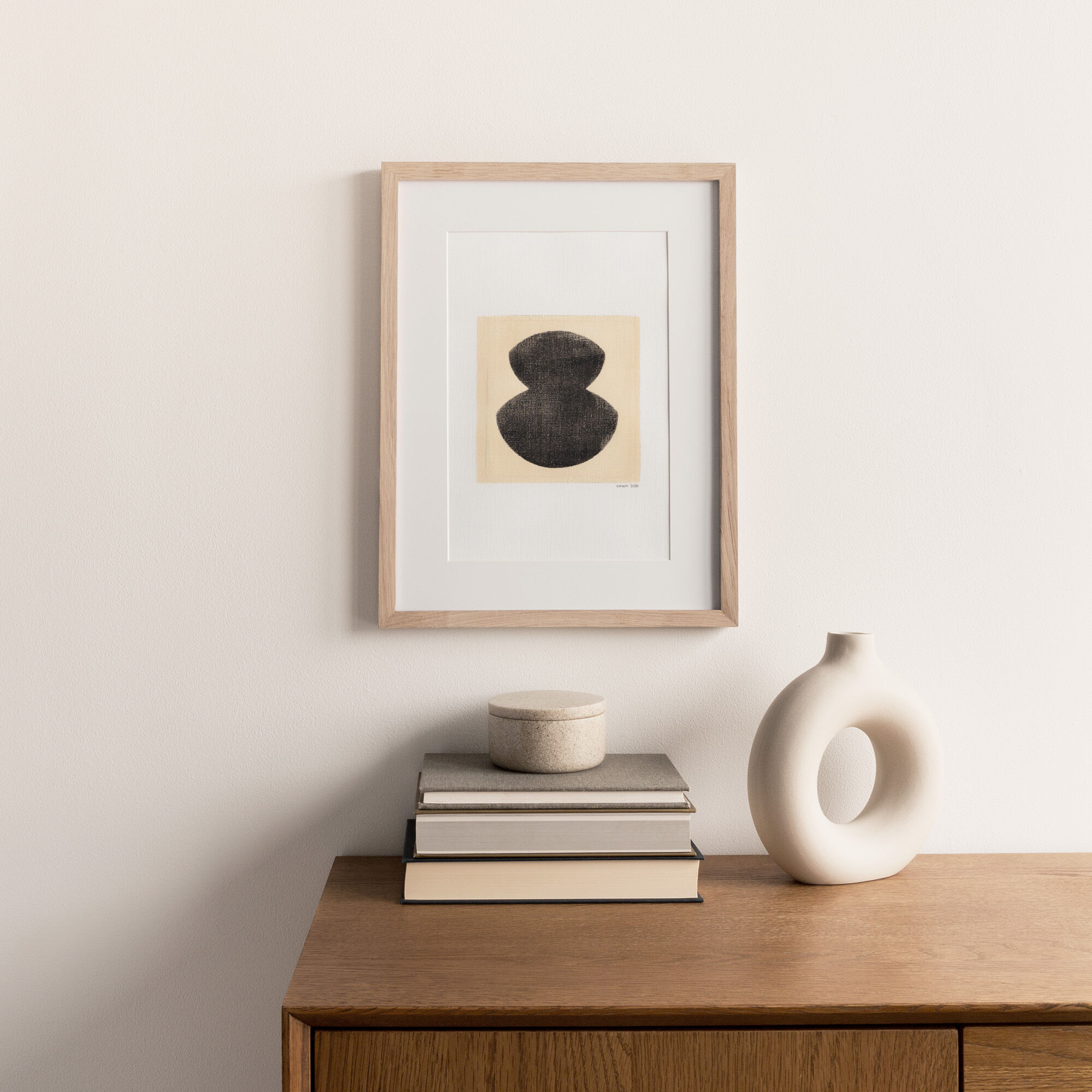 Painting on paper, dated and signed without frame